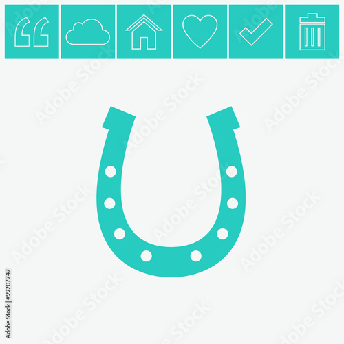 Horseshoe vector icon.