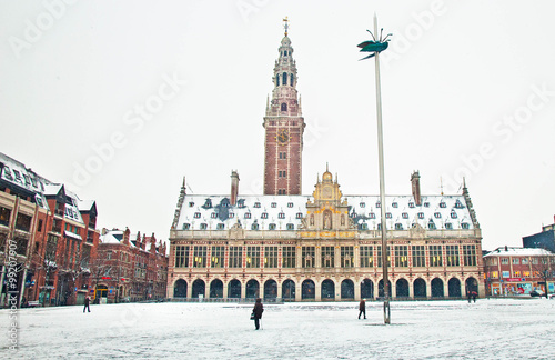Library of Leuven in winter