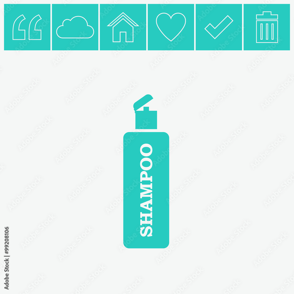 Shampoo vector icon. Shampoo vector icon.