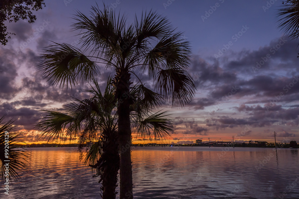 Sunset Over the Indian River - Merritt Island, Florida
