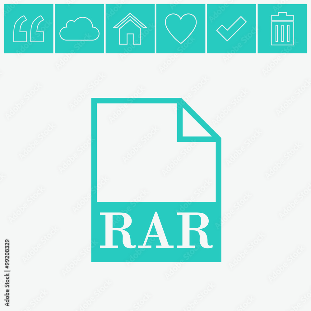 RAR file icon. Vector. RAR file icon. Vector.