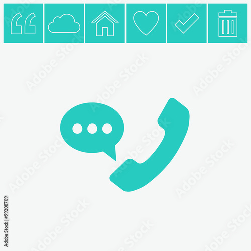 Telephone receiver vector icon.