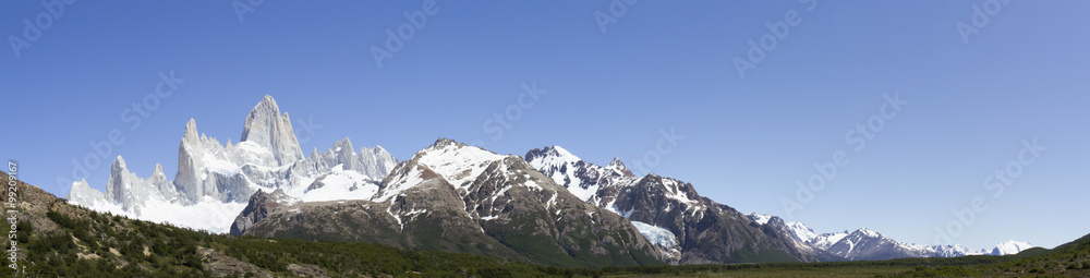 Panorama Mt Fitzroy, Los Glaciares National Park, Argentina