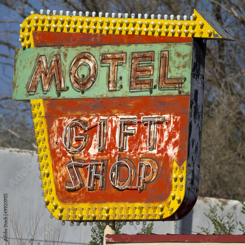Old Grunge Motel Sign photo
