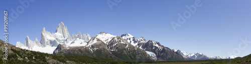 Panorama Mt Fitzroy, Los Glaciares National Park, Argentina