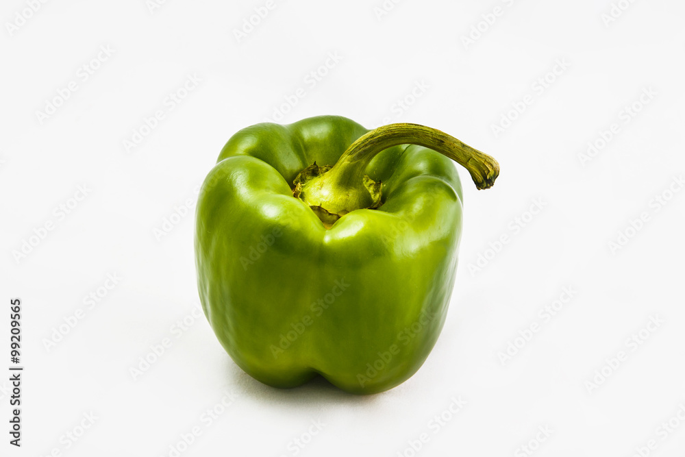Fresh vegetable, Green Pepper on a white background. Fresh vegetable, Green Pepper on a white background.