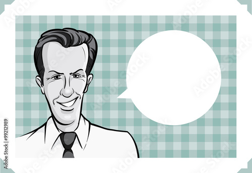 Greeting card with with businessman
