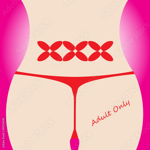 XXX and Bikini and women hips bottom for adult only