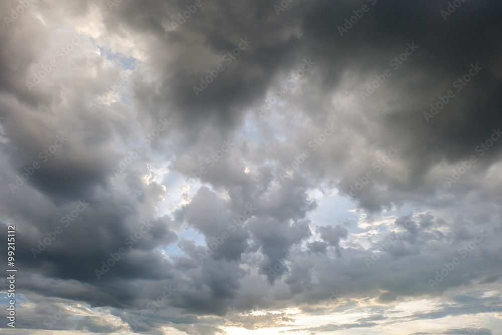 Fototapeta premium cloud on sunset dramatic sky, image climate weather background