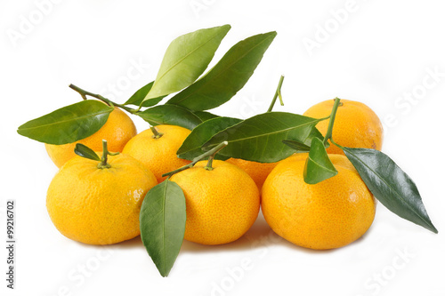 mandarin fruit isolated on white