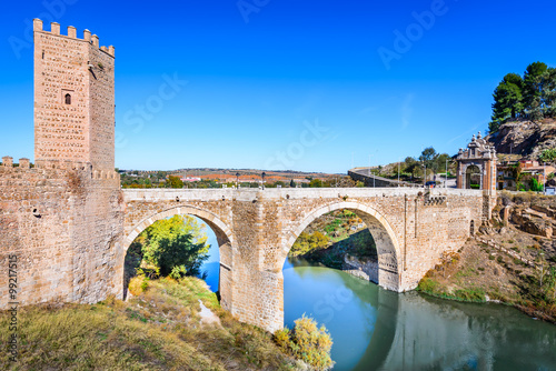 Toledo, Alcantara Bridge, Castile, Spain