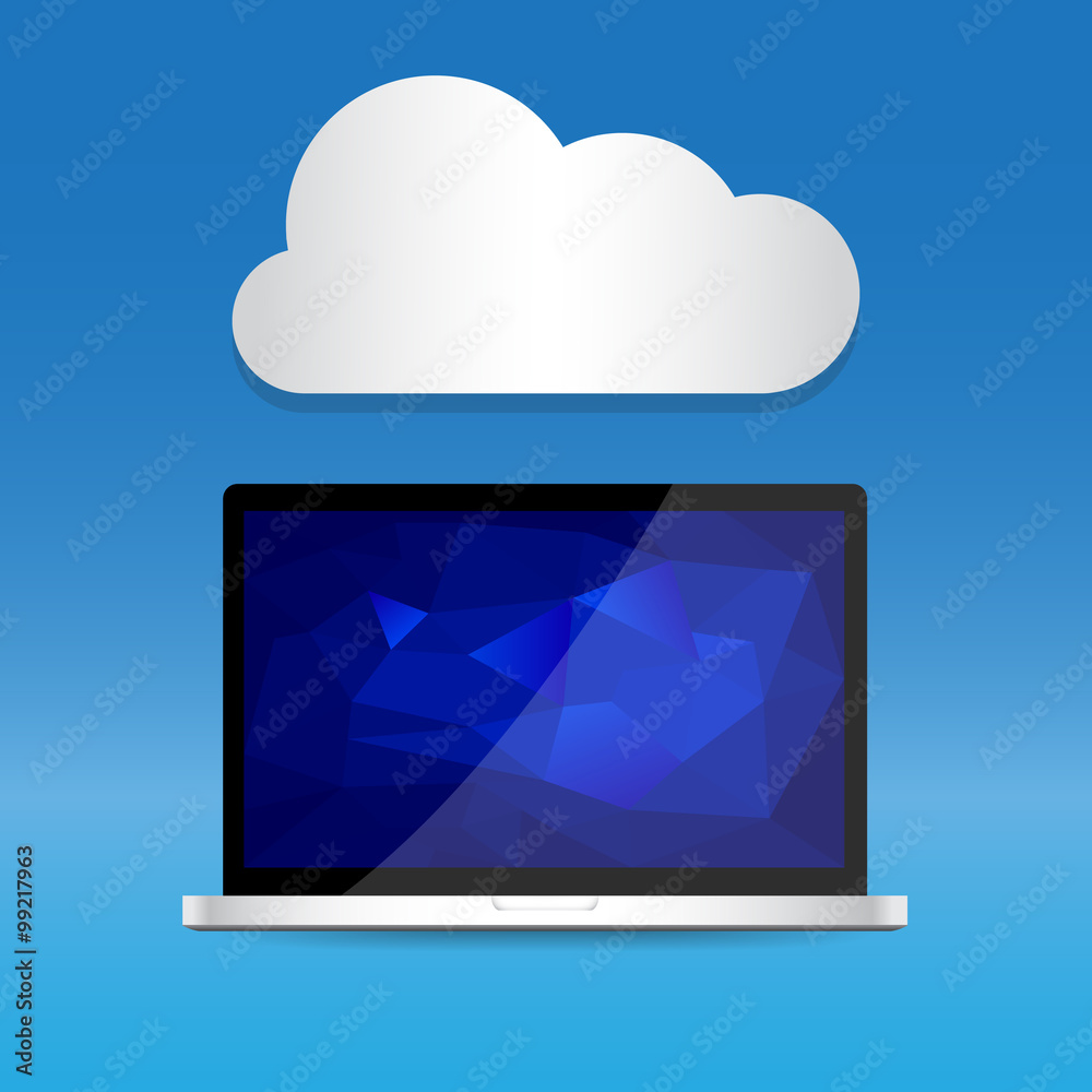 notebook and cloud vector illustration eps 10 notebook and cloud vector illustration eps 10