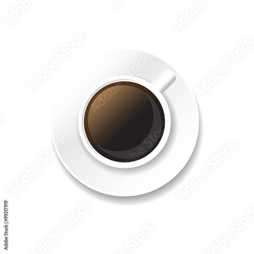 coffee cup on white background isolate vector illustration eps 10