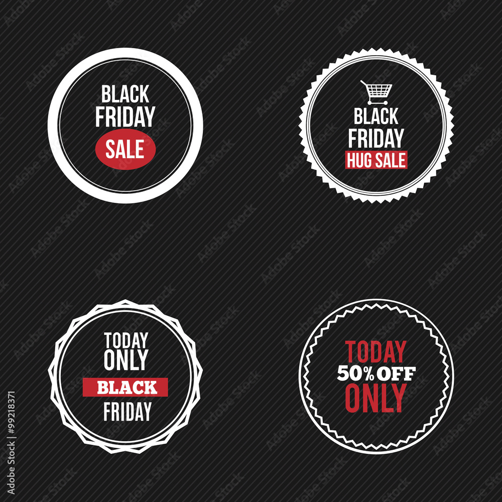 Obraz premium Black Friday Labels