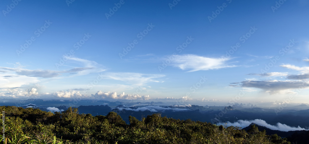 Panoramic landscape from high peak Panoramic landscape from high peak