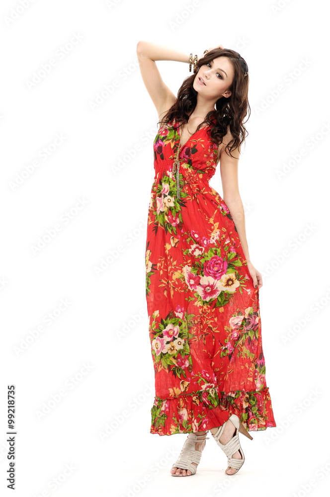 portrait of a casual young fashion model posing in studio portrait of a casual young fashion model posing in studio