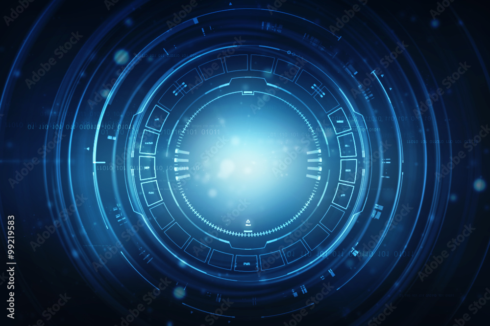 Fototapeta premium Background conceptual image of digital 3d icons