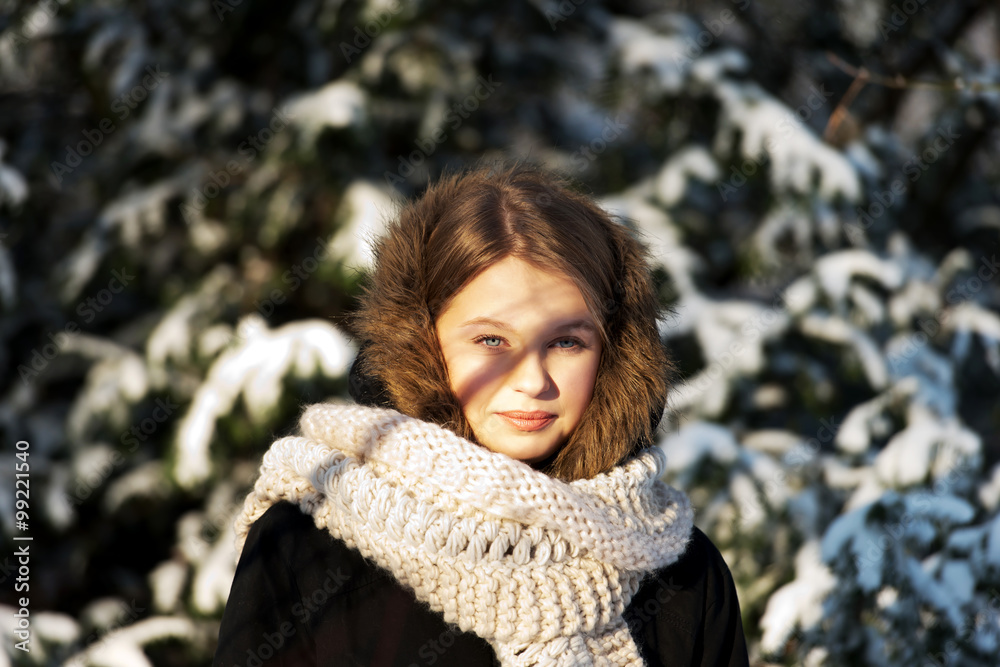 Young woman outdoor in the winter Young woman outdoor in the winter