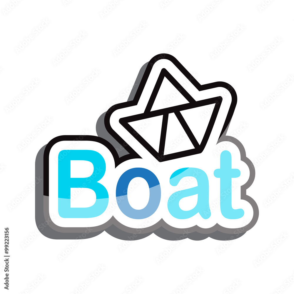 boat icon text design on white background isolate vector illustration eps 10 boat icon text design on white background isolate vector illustration eps 10