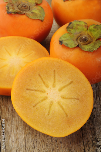 slice persimmon fruit