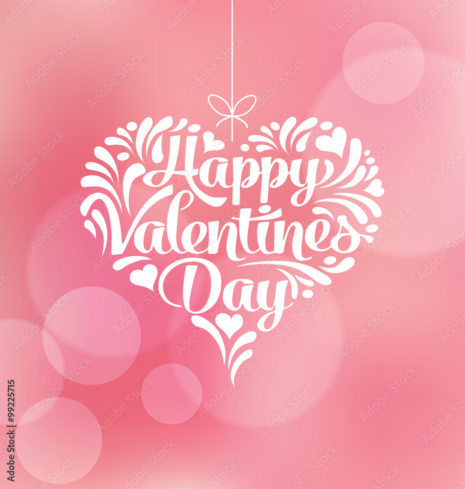 happy valentines day typography design