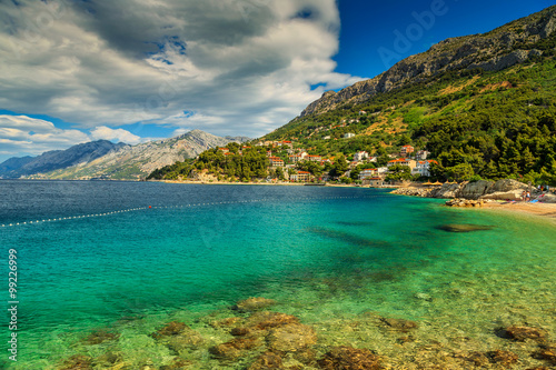 Beautiful bay and beach,Brela,Dalmatia region,Croatia,Europe © janoka82