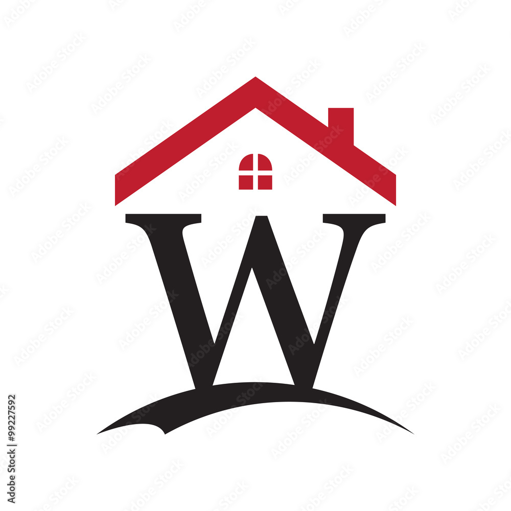 innitial letter logo with roof and window innitial letter logo with roof and window