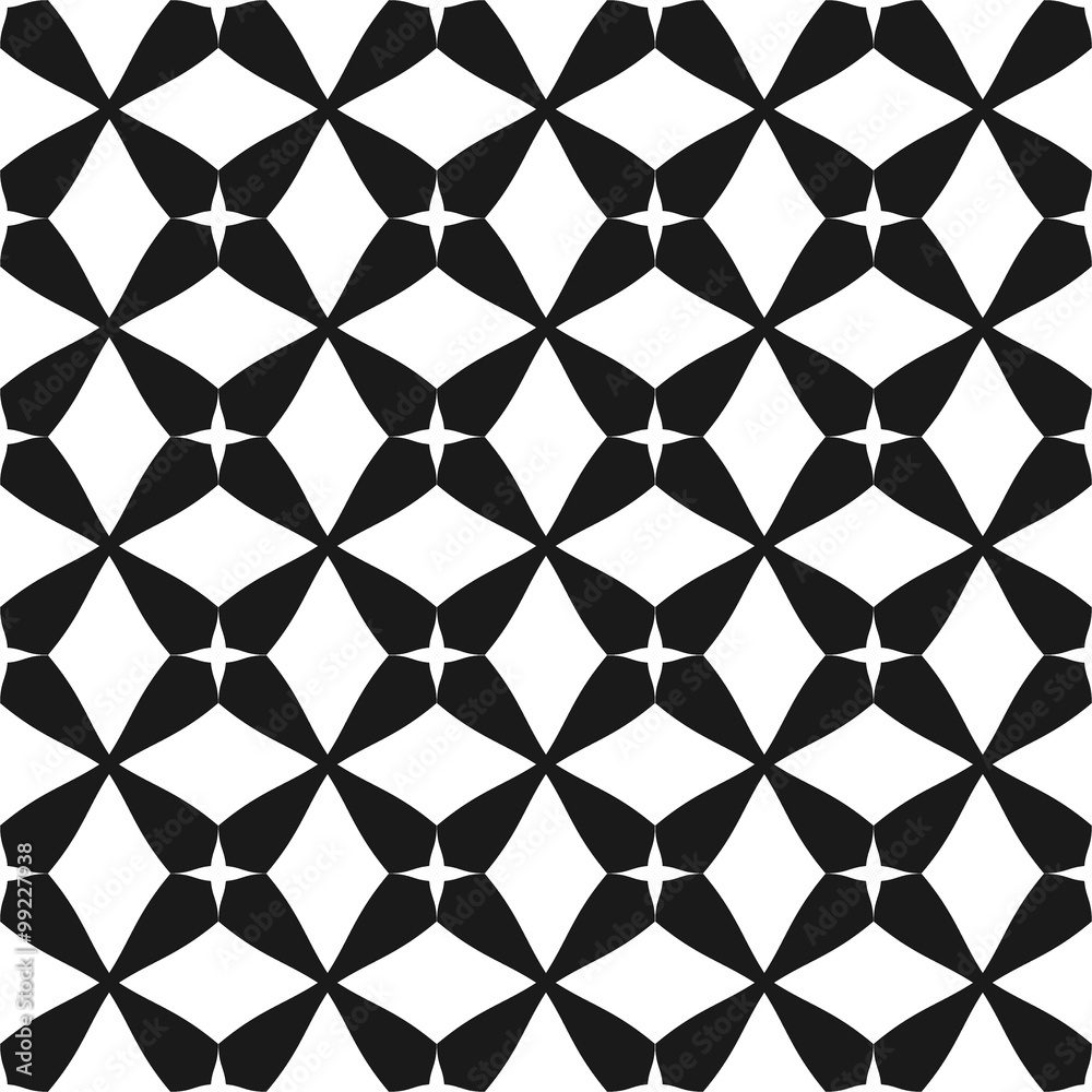 Naklejka premium Mosaic geometric seamless pattern. Fashion graphic background design. Modern stylish abstract texture. Monochrome template for prints, textiles, wrapping, wallpaper, website, etc. VECTOR illustration