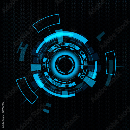 Futuristic user interface HUD.