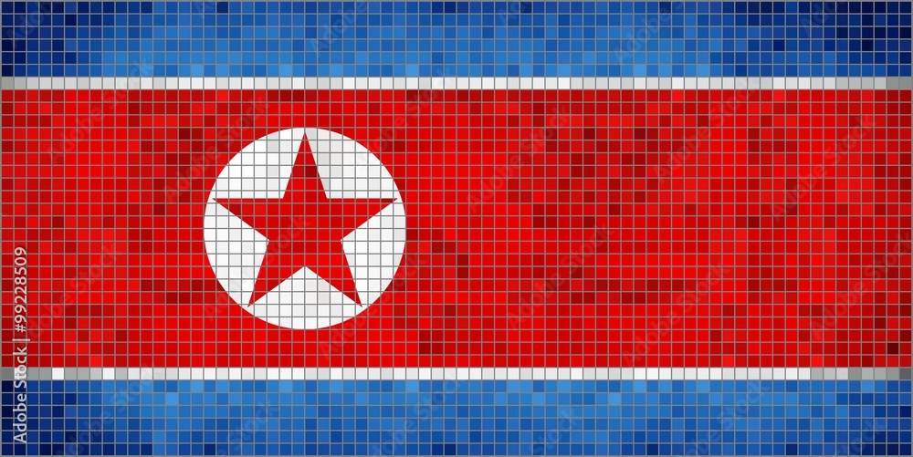 Flag of North Korea - Illustration,
North Korean Flag, 
Abstract Mosaic Flag of Korea, 
The National flag of South Korea, 
Abstract grunge mosaic vector