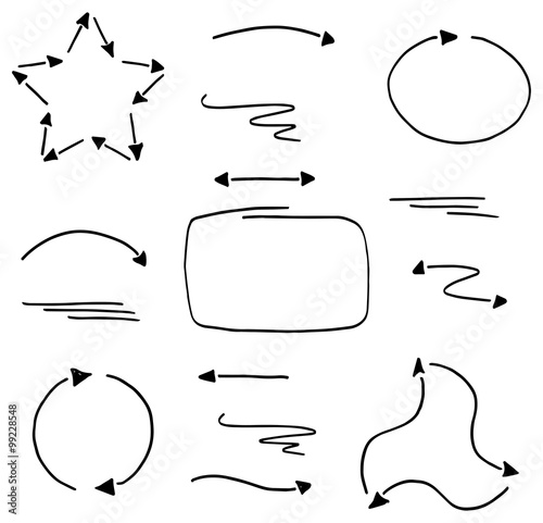 Hand gezeichnet Design Infografik Elemente 