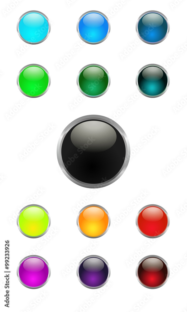 Glossy Color Buttons