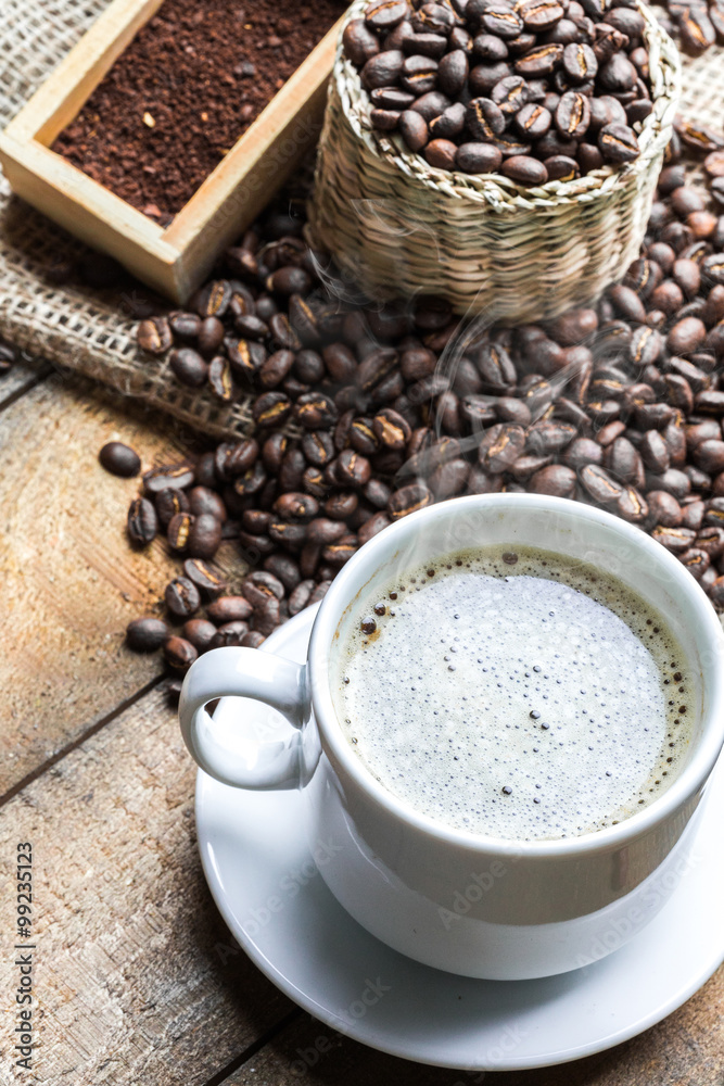 Fototapeta premium Coffee cup and saucer