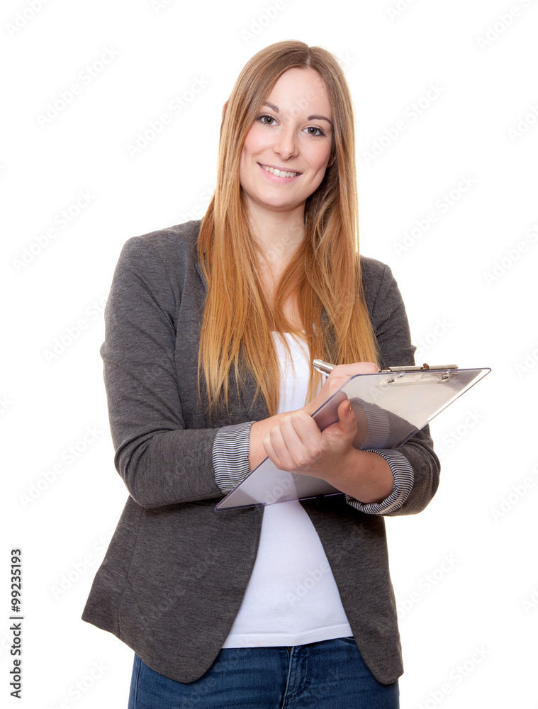 Attractive young woman. All on white background. Attractive young woman. All on white background.