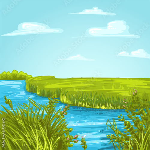 A river channel in delta