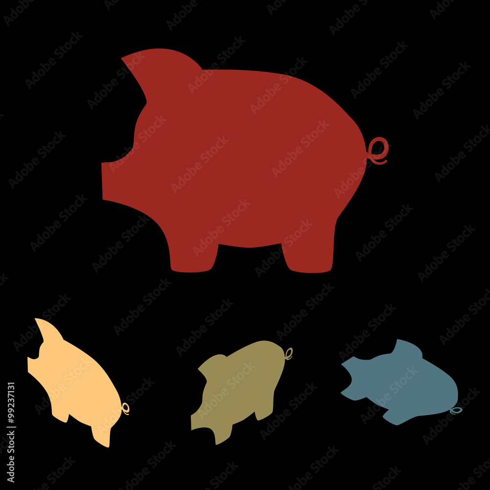 Pig money icon Pig money icon