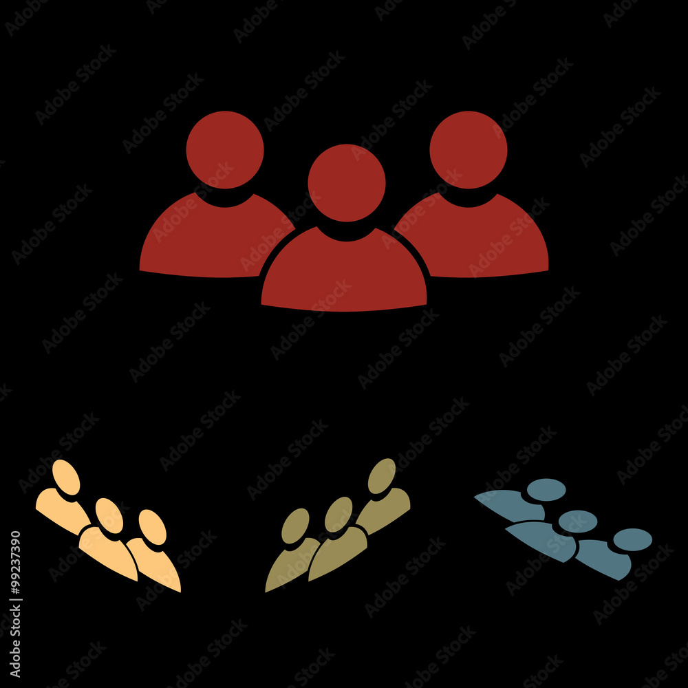 Flat icon of team work Flat icon of team work