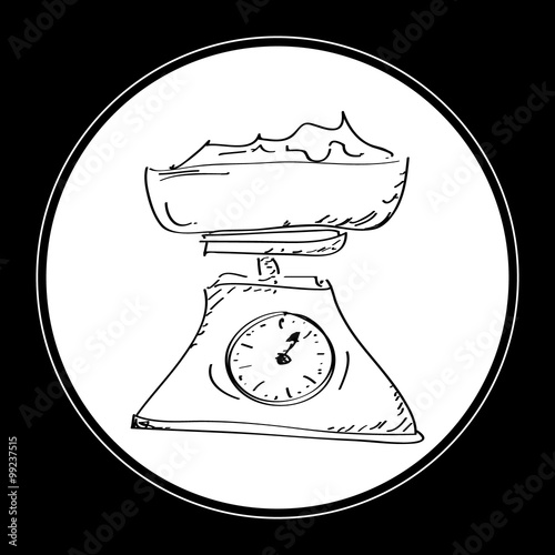 Simple doodle of a set of weighing scales