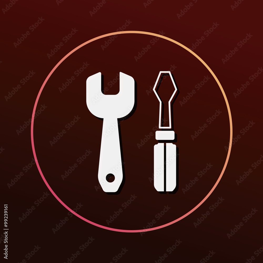 Screwdrivers and wrench icon Screwdrivers and wrench icon