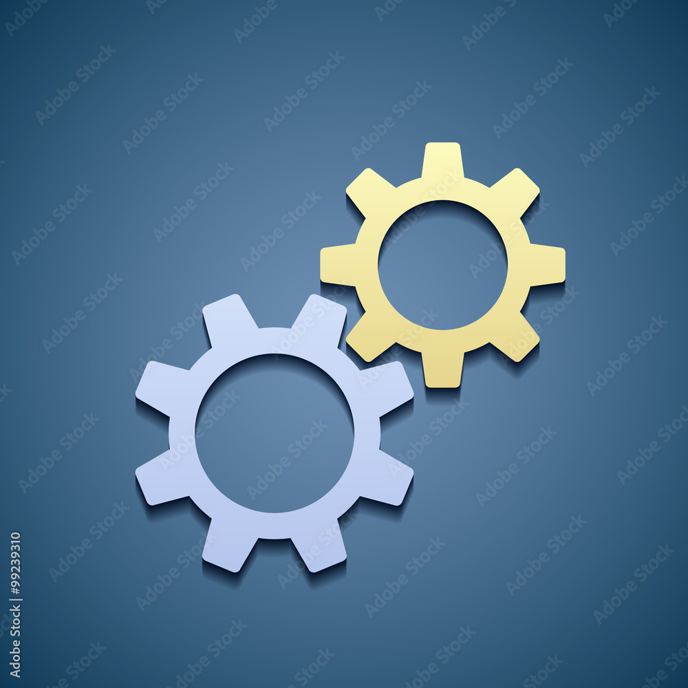 Icon of gears. Icon of gears.