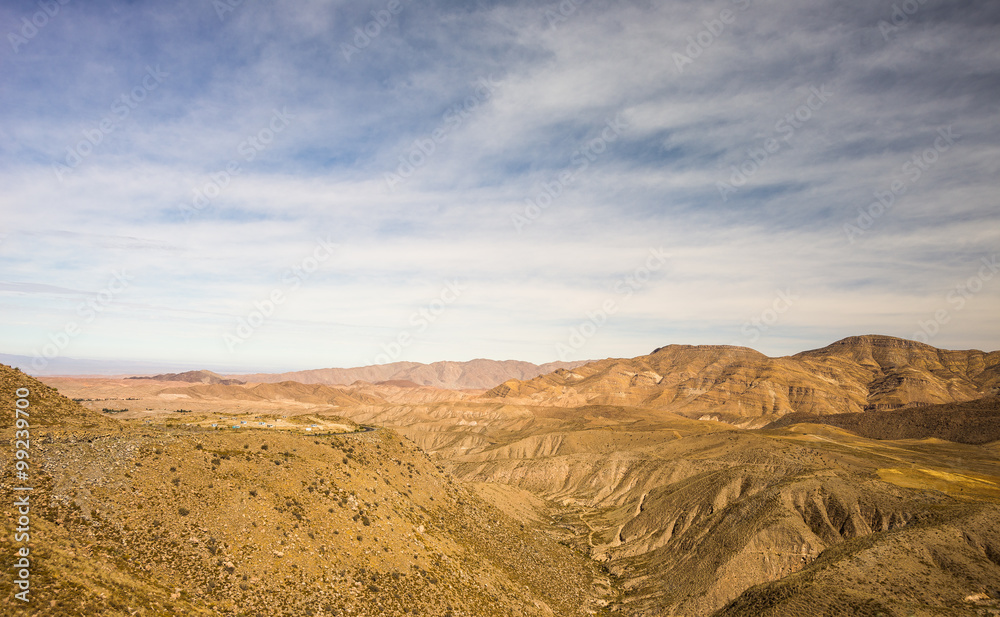 High altitude Andean landscape with scenic sky High altitude Andean landscape with scenic sky
