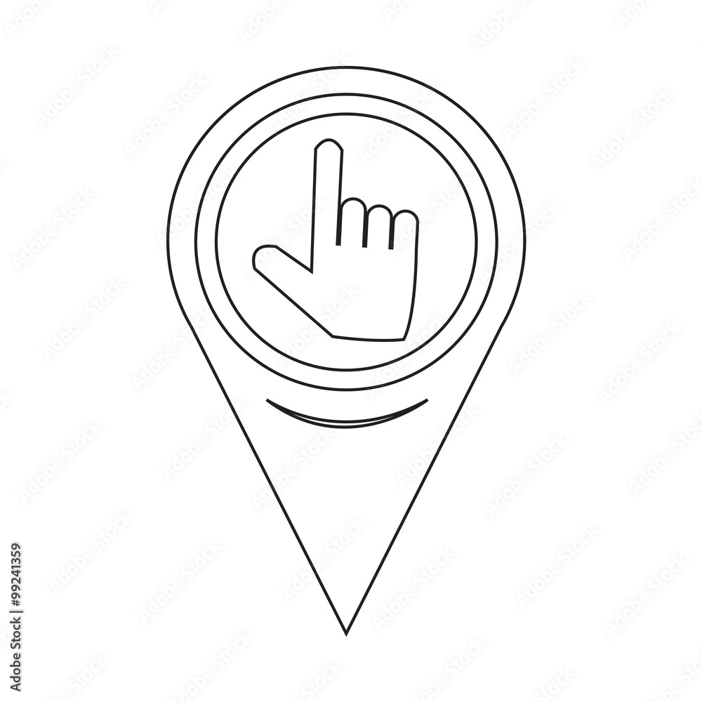Obraz premium Map Pin Pointer pointer icon