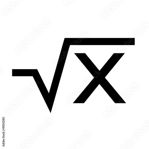 Square root equation icon Illustration Art