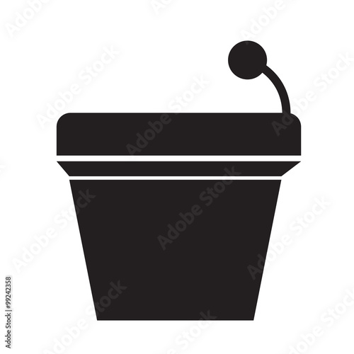 Podium Without Speaker icon Illustration Art