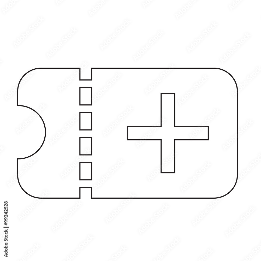 Fototapeta premium Add Ticket icon Illustration design