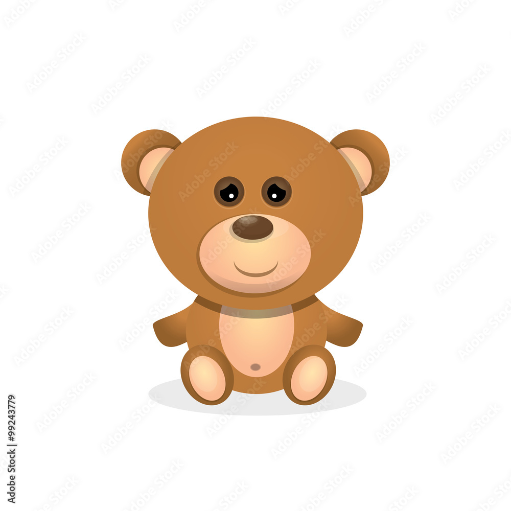 vector Teddy bear isolated on white background. vector Teddy bear isolated on white background.