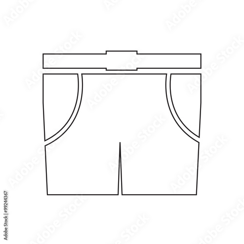 Men Bermuda shorts icon Illustration sign design