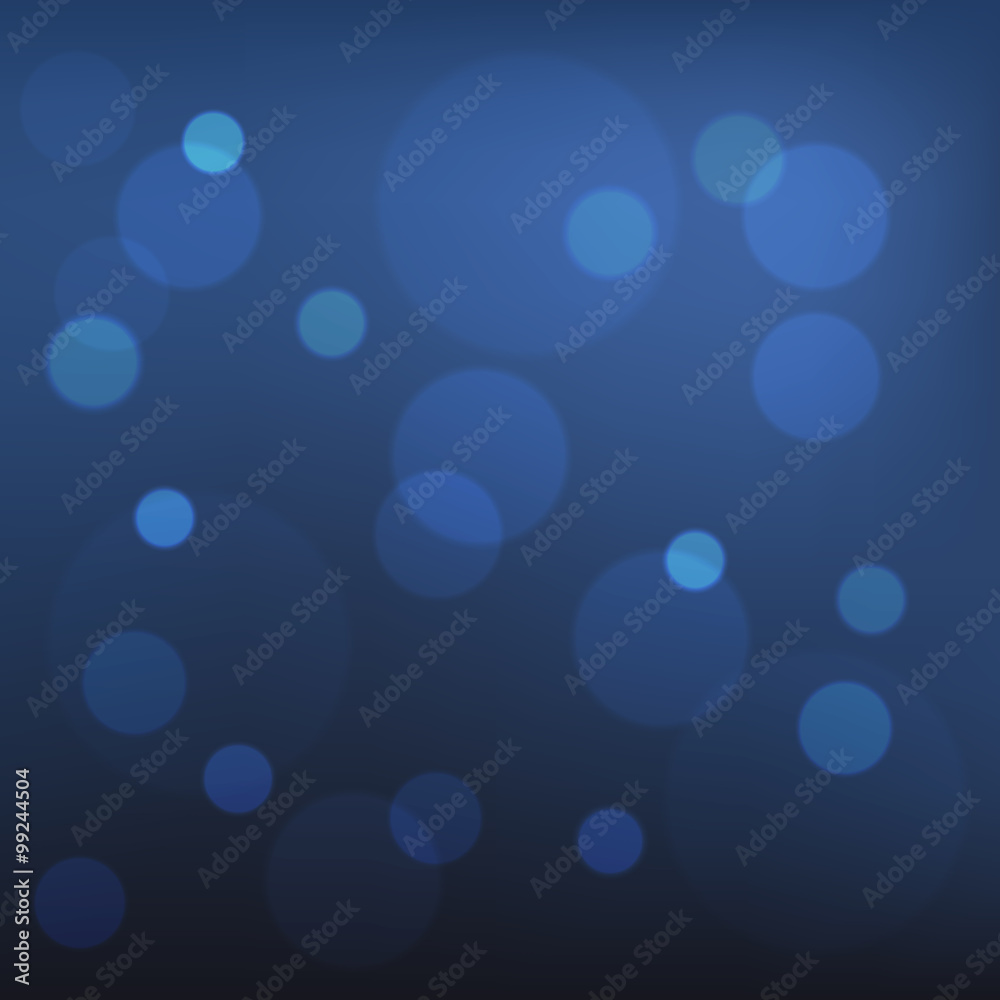 Abstract Blue Bokeh Background. Vector