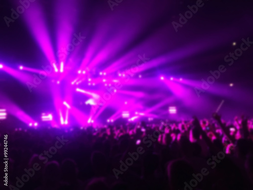 Blur shot of crowd on music concert © Jag_cz