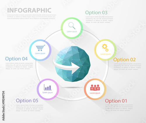 Infographic template. Vector illustration can be used for workflow, layout, daigram